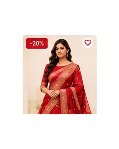 Elegant Cotton Saree with Floral Design - Variant